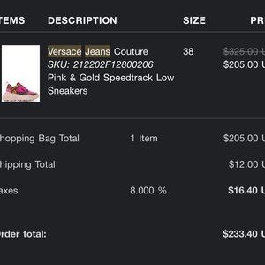 Versace jeans couture sneakers. I literally wore them one time still have box!